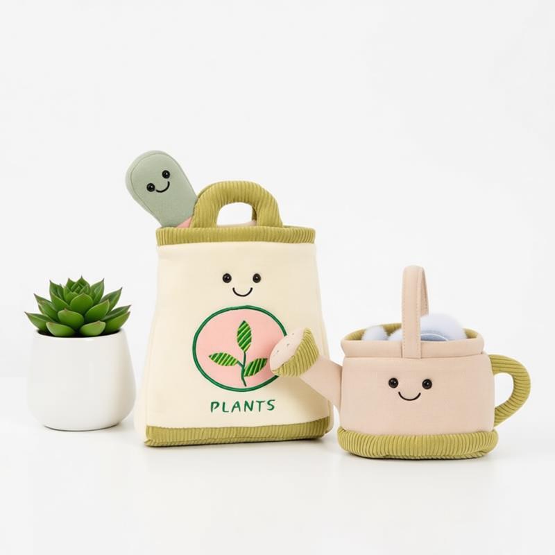 Plant Parent Free - Knuffelplantentas met schep, gieter en zachte