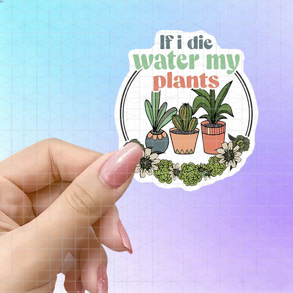 Plant Parent Free - Gepotte planten bloemenkrans plantenliefhebber vinyl sticker